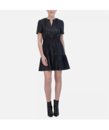 Vigoss Short Sleeve Fit and Flare Faux Leather Dress Black Women&#39;s Sz XL... - $26.20