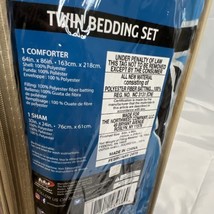 Carolina Panthers 2 Piece Twin Bedding Set Pillowcase Sham Comforter - £38.27 GBP