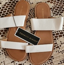 Charles Albert ~ Slip On ~ Open Toe ~ Strappy Sandals ~ WHITE ~ Ladies M... - $20.00