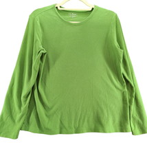 L.L. Bean Womens Top Green Size Medium Long Sleeve Pullover - £10.99 GBP