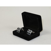 Men's Fashion Cufflinks By J.Valintin Silver/Gold Plated and Stones JVC-4 image 3