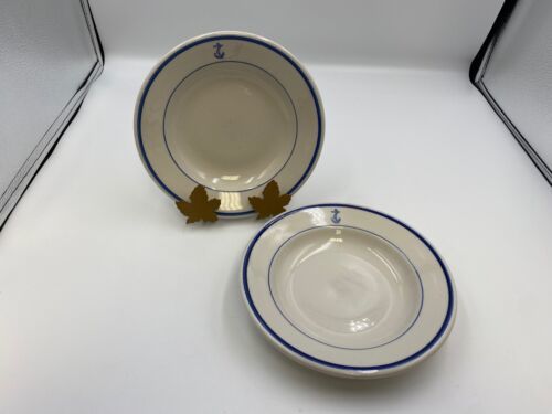 Primary image for Set of 2 x Vintage Buffalo US NAVY Wardroom Officer Soup / Cereal Bowls