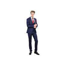 Men 3pc European Vested Suit WESSI by J.VALINTIN Extra Slim Fit JV12 Navy blue image 5