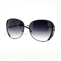 Designer Fashion Womens Oversized Round Fan Frame Sunglasses - £14.08 GBP