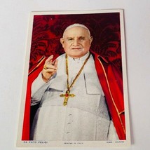 Holy prayer card vtg paper ephemera Catholic Christian Italy pope felici... - $16.78