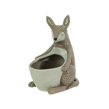 Brown Resin Kangaroo Succulent Planter Decorative Flower Pot With Draina... - £29.95 GBP