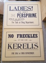 Antique Medicine Medical Advertising Kerelis Perspirine Quack Rare! - £93.32 GBP