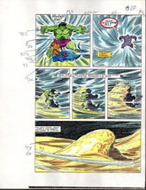 Original 1985 Incredible Hulk 309 color guide production art page, Marve... - $74.25