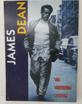 James Dean An American Legend Metal Poster Sign Swagger Blue Yellow Vtg - $10.40