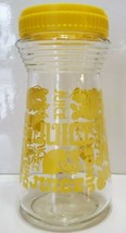Vintage Retro Lemonade Glass Carafe Pitcher 24 Ounce Measuring Pour Spout on Lid - £14.86 GBP