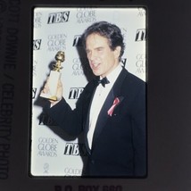1992 Warren Beatty at Golden Globe Awards Photo Transparency Slide 35mm - £7.46 GBP