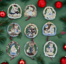 The Danbury Mint Boyds Bears Collection Christmas Ornaments 2002  Set of 9 - £132.20 GBP