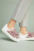 J/Slides Audra Floral Sneakers Shoes White Leather NWOB - $79.00