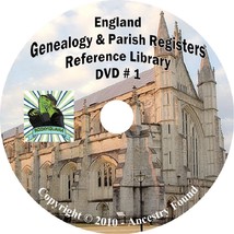 326 books ENGLAND Genealogy Parish Registers History on 3 DVDs - £5.98 GBP