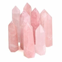 1lb lot Rose Quartz Point Towers Wand-Raw Pink Quartz Crystal Energy Healing - £58.07 GBP