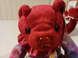 Ty Beanie Babies July Birthday Bear With Ruby Birthday Stone Nose And Birthday C - £10.37 GBP