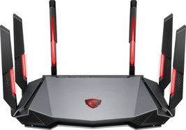 MSI Radix AXE6600 WiFi 6E Tri-Band Gaming Router, AI QoS, RGB, 1.8GHz Qu... - $149.99