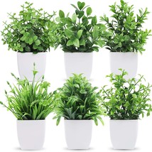 Der Rose 6 Packs Fake Plants Small, Mini Artificial Plants Indoor For Home - £26.74 GBP