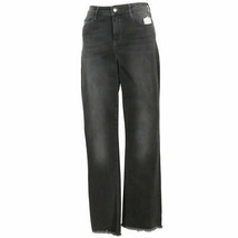FREE PEOPLE Black High Rise Crop Straight Stretch Jeans 28L 28 Long - £39.14 GBP