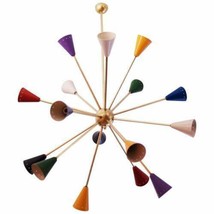 Mi Siècle Design Multicoloré Douille Laiton Spoutnik Maison Décoration Luminaire - $471.37