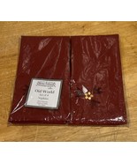 Old World Temp-Tations Burgundy Floral 4 Napkins Maroon Red Flower Tempt... - $27.14 CAD