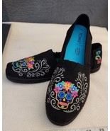 New Women’s Sz 8 Toms Embroidered Dia de los Muertos Day of the Dead Sho... - £39.29 GBP