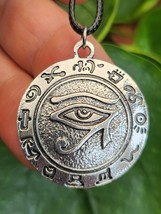 Eye of Horus Pendant Neckalce Wadet Udjat Protection Egyptian Corded Jewellery - £7.30 GBP