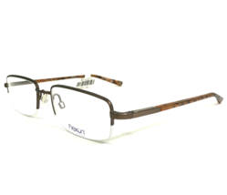 Flexon Eyeglasses Frames Kinetic 210 Brown Matte Tortoise Rectangular 53-18-140 - £59.62 GBP
