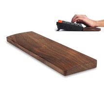 Keyboard Wooden Wrist Rest, Black Walnut Solid Wood Non-Slip Ergonomic Palm Rest - £27.17 GBP
