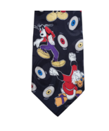 Disney Mickey Unlimted Goofy Scrooge Music Player Records Silk Neck Tie ... - $181.51 MXN