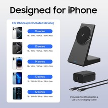 20w Fast Mag-Safe Charger Stand,Stickable Desk Magnetic Wireless Chargin... - $12.99