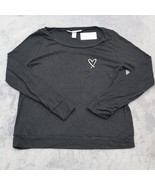 Victorias Secret Sweater Womens XS Black Heart Boat Neck Casual Knitted ... - £20.32 GBP