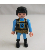 1993 Geobra Playmobile Medieval Black Lion Prince 2.75&quot; Toy Figure - $13.43 CAD