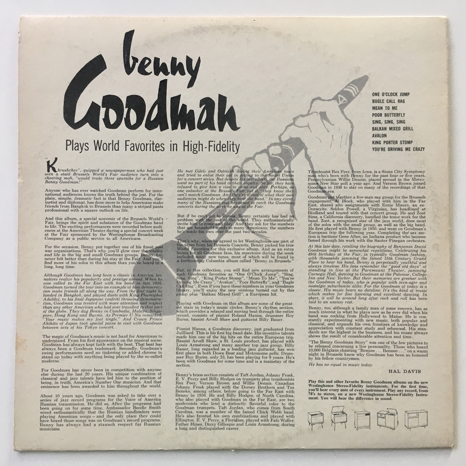 Benny Goodman Plays World Favorites In High-Fidelity LP Vinyl Record Album Item image 7