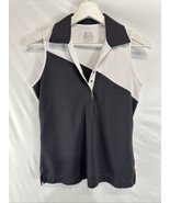 Slazenger Golf Sleeveless Athletic Top Gray White 1/4 Button Golf Shirt S - $25.01 CAD