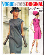Misses' DRESS Vintage 1960's VOGUE PARIS ORIGINAL Pattern 1947 Size 14 - $30.00
