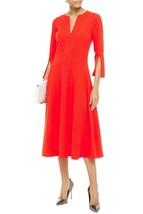 $2,390 NEW R 2020 OSCAR DE LA RENTA GORGEOUS CORAL RED WOOL RUNWAY DRESS... - £878.49 GBP