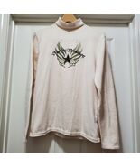 Harley Davidson Cream Pullover Turtle Neck Sweater Cotton Women&#39;s L - $419.15 MXN