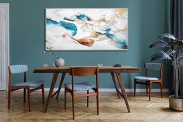 Hand Painted Painting with white frame - Abstract landscape | Free Shipping - £338.29 GBP