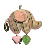 GUND Baby Pink Corduroy Elephant Plush Activity Crinkle Rattle Crib Toy ... - $24.95