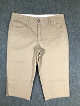 Dockers Capri Pants Size 6 Womens Regular Fit Mid Rise Casual Brown Stretchy - £8.81 GBP