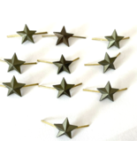 Lot of 10 USSR Army Lieutenant Epaulet Rank Star metal pin Сamouflage 13 mm - $171.26 MXN