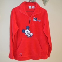 Disney Mickey Embroidered Fleece Pullover Top Small - £15.63 GBP