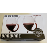 2 pack Wine glasses with built in glass sipping straws - 11.6 ounces. - $24.99