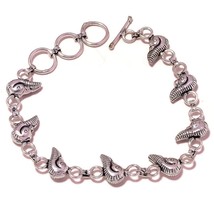 Sundial Oxidised Antique Design 925 Silver Overlay Handmade Adjustable B... - $315.95 MXN