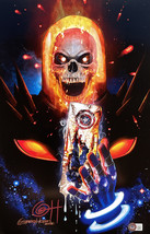 Greg Horn Signed 11x17 Cosmic Ghost Rider Melting Ice Cap Photo BAS - £73.38 GBP