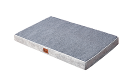 NEW Orthopedic Pet Dog Bed w/ washable cover 35x22x3 inches gray faux sherpa top - £17.36 GBP