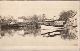 RPPC Steamboat w Canopy Betsy Ross Flag Marquette Wisconsin? c1906 Postcard W13 - £23.94 GBP