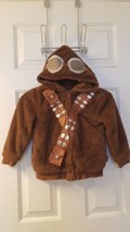Disney Store Star Wars Chewbacca Costume Zip Hoodie Jacket Boy Size 4 - £19.95 GBP