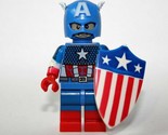 Minifigure Custom Toy Captain America Classic Comic version USA - $5.30